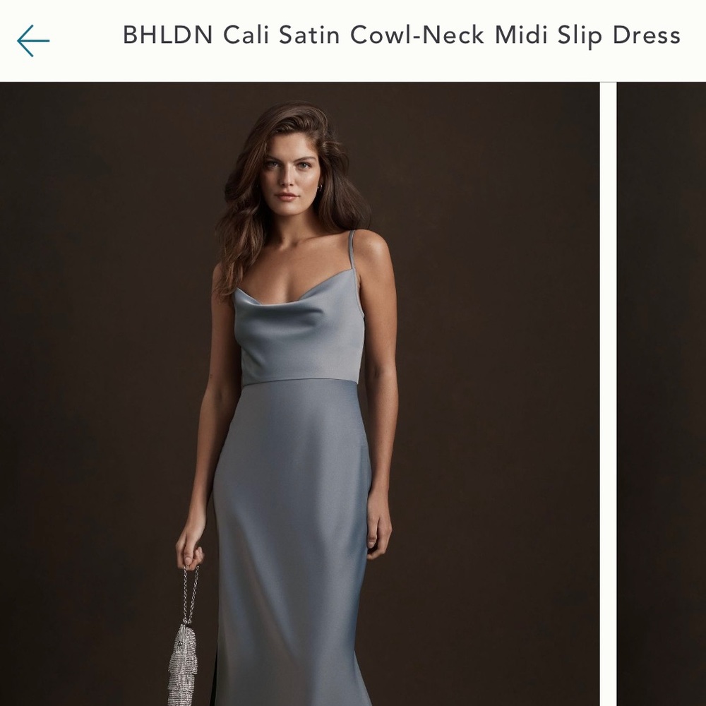 Anthro Satin Midi Dress